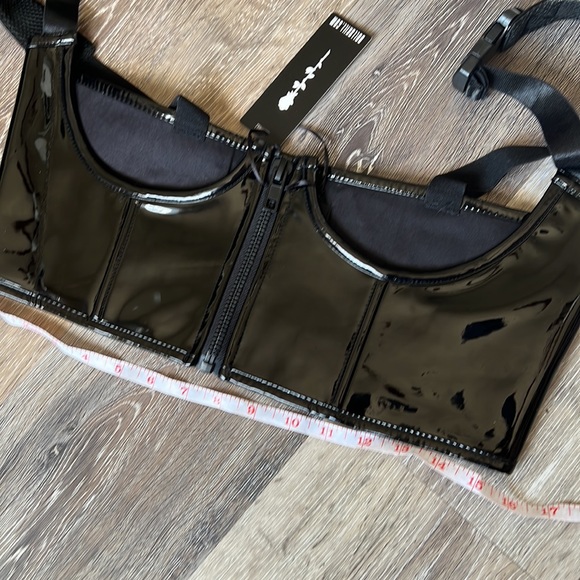 Poster Girl from Dolls Kill Corset size L Black Patent Heavy Duty New with tags - Picture 7 of 7